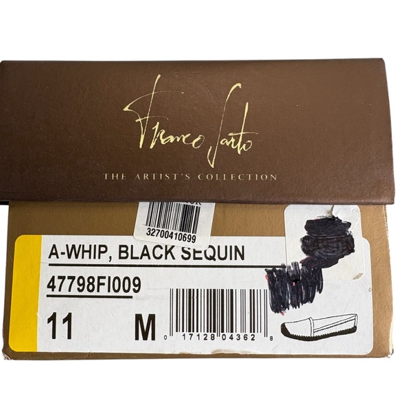 Franco Sarto Women's Size 11 Espadrille Flats Sequin Striped Slip On Shoes - Picture 2 of 13